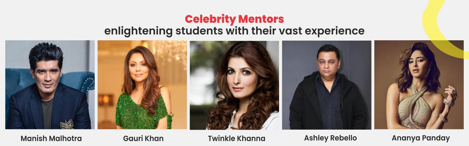 Celebrity Mentors Banner